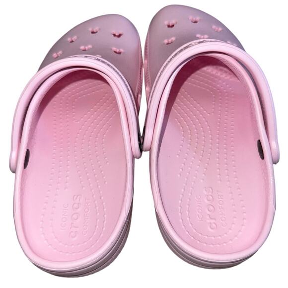 Nwot Disney Parks Adult Crocs Mickey Icons Blush Pink women’s size 7 Shoes - Picture 6 of 8